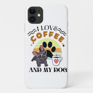 Funda Para iPhone 11 Amantes del café - Me encanta el café y mi perro