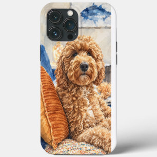Funda Para iPhone 13 Pro Max Amantes del Garabato de Acuarela