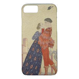 Funda Para iPhone 8/7 Amantes en un balcón (w/c en el papel)