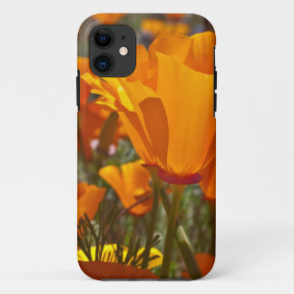 Funda Para iPhone 11 Amapolas de California anaranjadas brillantes