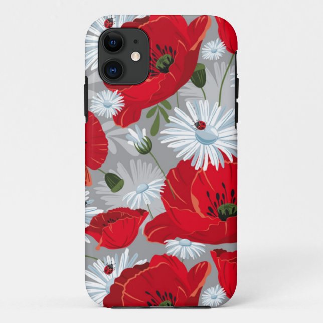 Funda De Case-Mate Para iPhone Amapolas rojas (Reverso)