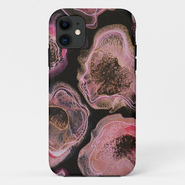 Funda De Case-Mate Para iPhone Amapolas rosadas (Reverso)