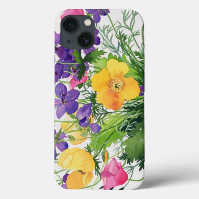 Funda De Case-Mate Para iPhone Amapolas y geranios (Reverso)