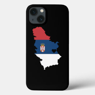Funda Para iPhone 13 Amar a Serbia Regalo Corazón del Orgullo Serbio