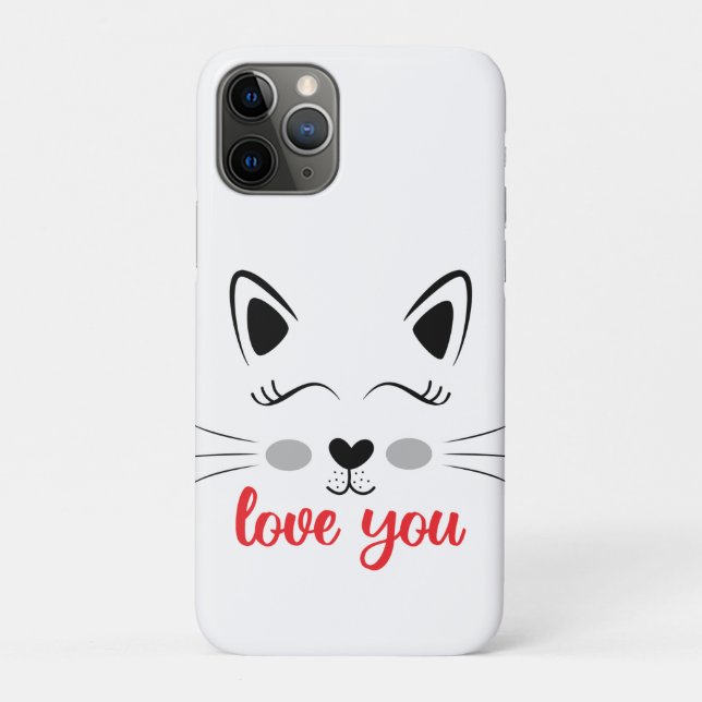 Funda De Case-Mate Para iPhone Amar a tu gato (Reverso)