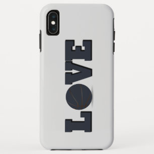 Funda Para iPhone XS Max Amar el baloncesto con la pelota azul