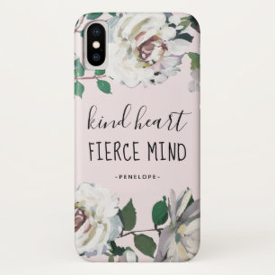 Funda Para iPhone X Amar la mente fuerte del corazón acuarela Floral y