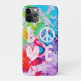 Funda Para iPhone 11 Pro Amar la paz hippie color arcoiris tinte