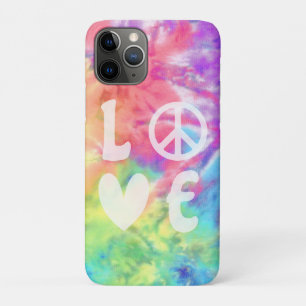 Funda Para iPhone 11 Pro Amar la paz Hippie Pastel Arcoiris Batie Tye