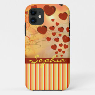 Funda Para iPhone 11 Amarillo anaranjado rojo del Flourish del árbol