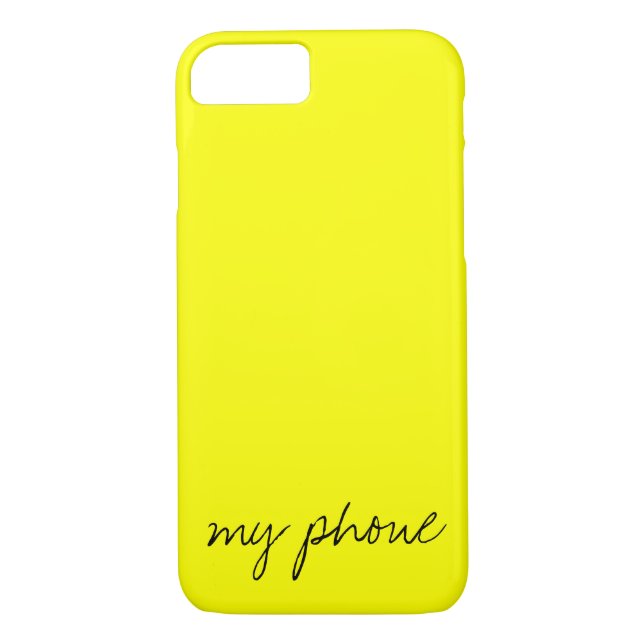 Funda De Case-Mate Para iPhone Amarillo brillante personalizado (Reverso)