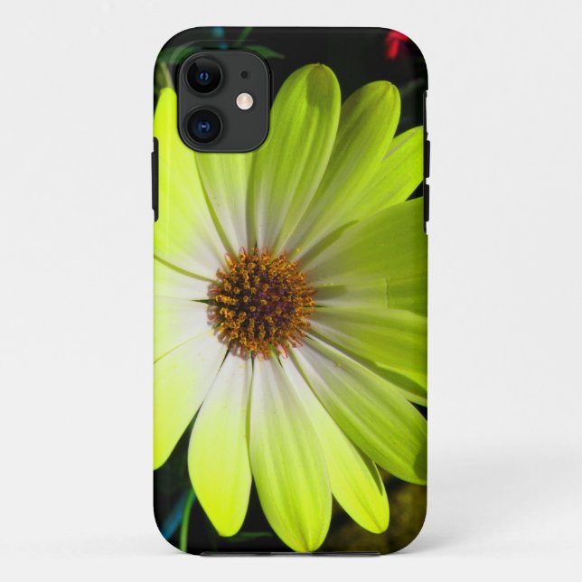 Funda De Case-Mate Para iPhone Amarillo fluorescente margarita africana (Reverso)