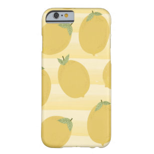 Funda Barely There Para iPhone 6 Amarillo Lemons Verano Fruto de color de agua Stri