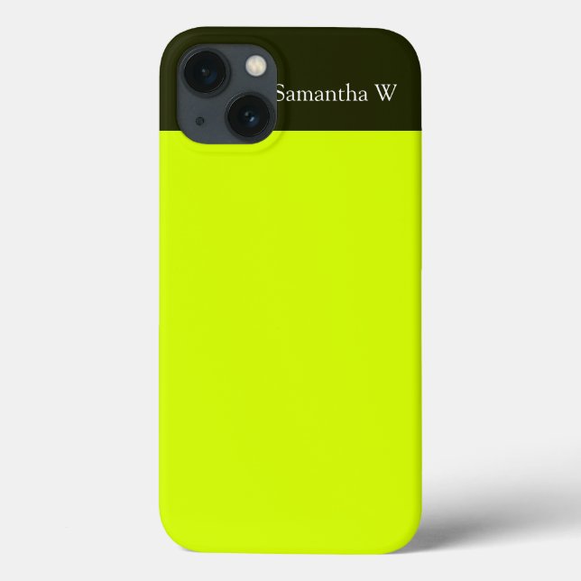 Funda De Case-Mate Para iPhone Amarillo neón, alta visibilidad (Reverso)