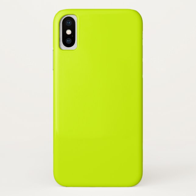 Funda De Case-Mate Para iPhone Amarillo neón, Chartreuse de alta visibilidad (Reverso)