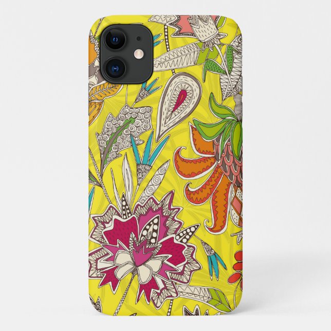 Funda De Case-Mate Para iPhone amarillo pop chintz (Reverso)