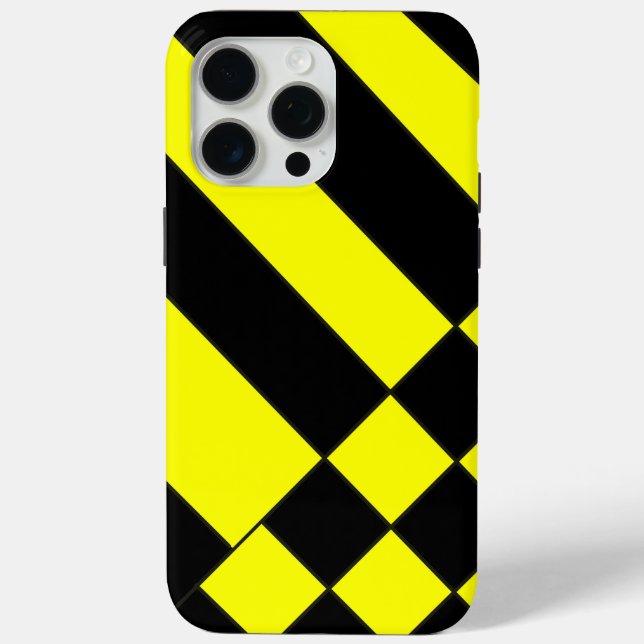 Funda De Case-Mate Para iPhone Amarillo Y Negro (Reverso )