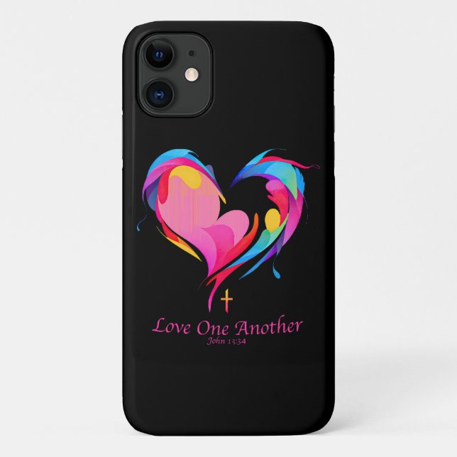 Funda De Case-Mate Para iPhone Amarse mutuamente en la Biblia contra John 1334 (Reverso)