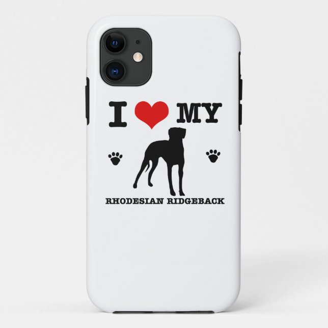 Funda De Case-Mate Para iPhone Ame mi Rhodesian Ridgeback (Reverso)