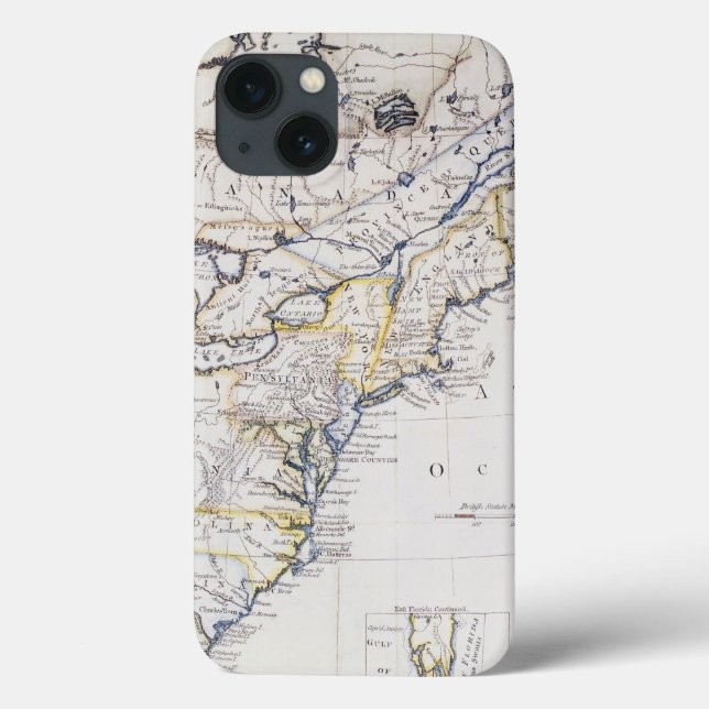 Funda De Case-Mate Para iPhone AMÉRICA COLONIAL: MAPA, c1770 (Reverso)