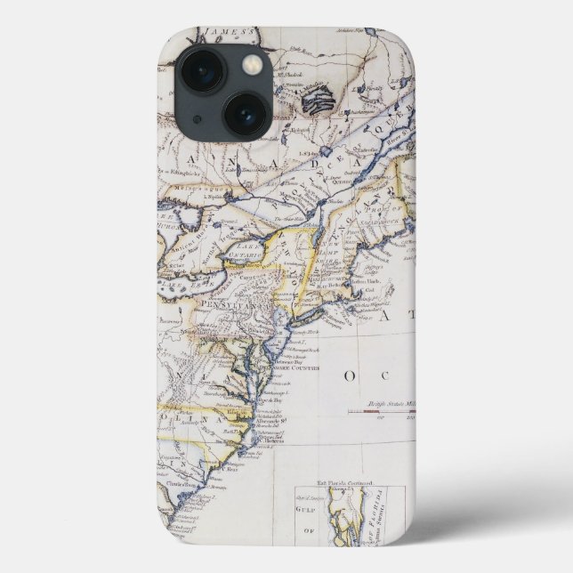 Funda De Case-Mate Para iPhone AMÉRICA COLONIAL: MAPA, c1770 (Reverso)