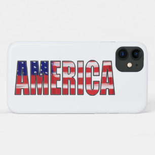 Funda Para iPhone 11 AMÉRICA En Colores de Bandera