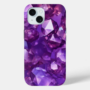 Funda Para iPhone 15 Amethyst Aura Crystalline Elegance