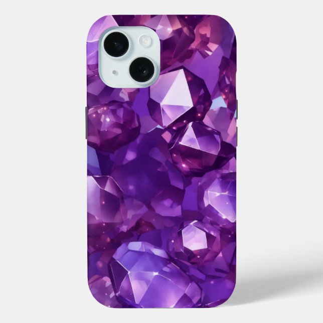 Funda De Case-Mate Para iPhone Amethyst Aura Crystalline Elegance (Reverso )