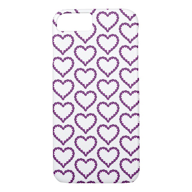 Funda De Case-Mate Para iPhone Amethyst Gemstone Heart Purple (Reverso)
