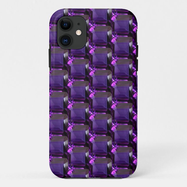 Funda De Case-Mate Para iPhone Amethyst Gemstone Purple (Reverso)
