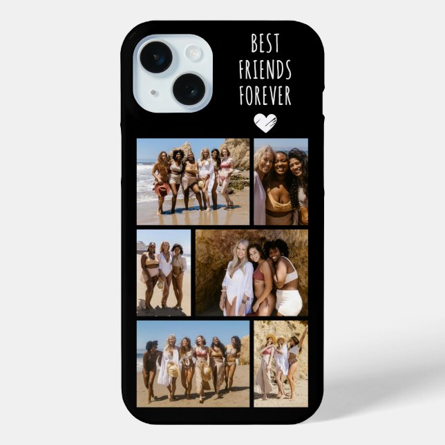 Funda De Case-Mate Para iPhone Amigas para Siempre 6 Foto Negra (Reverso )