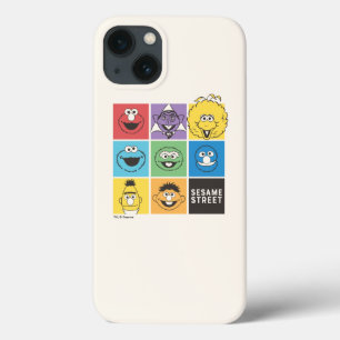 Funda Para iPhone 13 Amigos de Sesame Street   Bloques de Colores