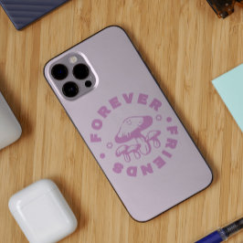 Funda Para iPhone 15 Pro Max Amigos para Siempre Hongo Rosa Lindo