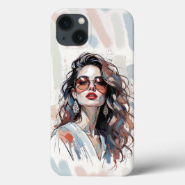 Funda Para iPhone 13 AMITA | Soft Pastel Art Woman Phone Cases