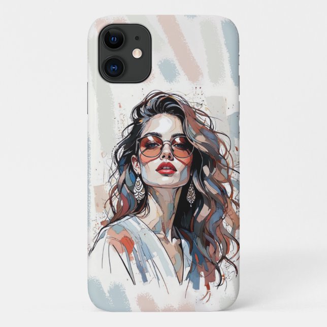 Funda De Case-Mate Para iPhone AMITA | Soft Pastel Art Woman Phone Cases (Reverso)