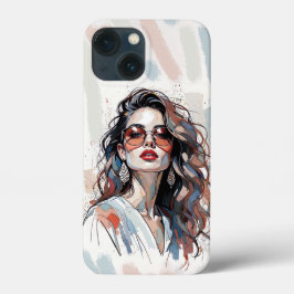 Funda Para iPhone 13 Mini AMITA | Soft Pastel Art Woman Phone Cases