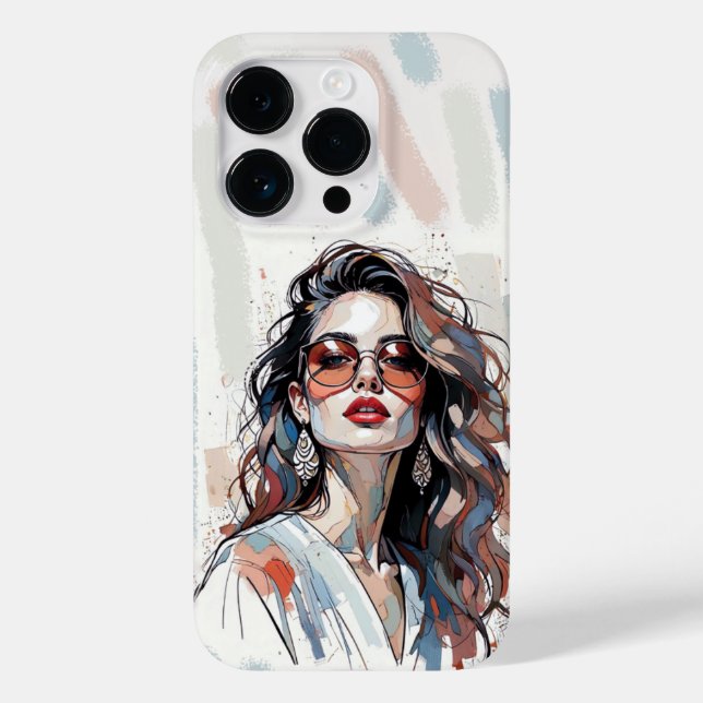 Funda De Case-Mate Para iPhone AMITA | Soft Pastel Art Woman Phone Cases (Reverso )