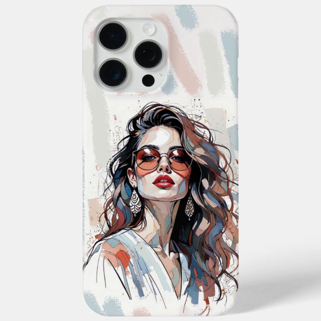 Funda De Case-Mate Para iPhone AMITA | Soft Pastel Art Woman Phone Cases (Reverso )