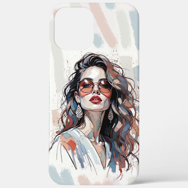 Funda De Case-Mate Para iPhone AMITA | Soft Pastel Art Woman Phone Cases (Reverso )