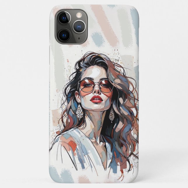 Funda De Case-Mate Para iPhone AMITA | Soft Pastel Art Woman Phone Cases (Reverso)