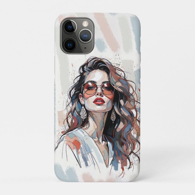 Funda De Case-Mate Para iPhone AMITA | Soft Pastel Art Woman Phone Cases (Reverso)