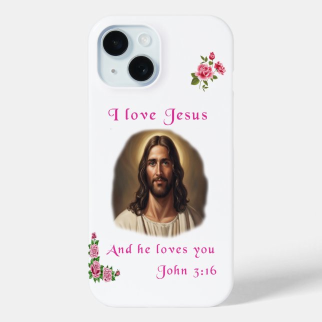 Funda De Case-Mate Para iPhone Amo a Jesús (Reverso )