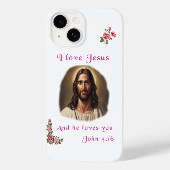 Funda De Case-Mate Para iPhone Amo a Jesús (Reverso )