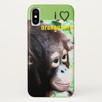 Funda Para iPhone X Amo a los rangutanes