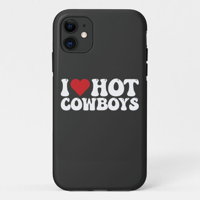 Funda De Case-Mate Para iPhone Amo a los vaqueros calientes (Reverso)