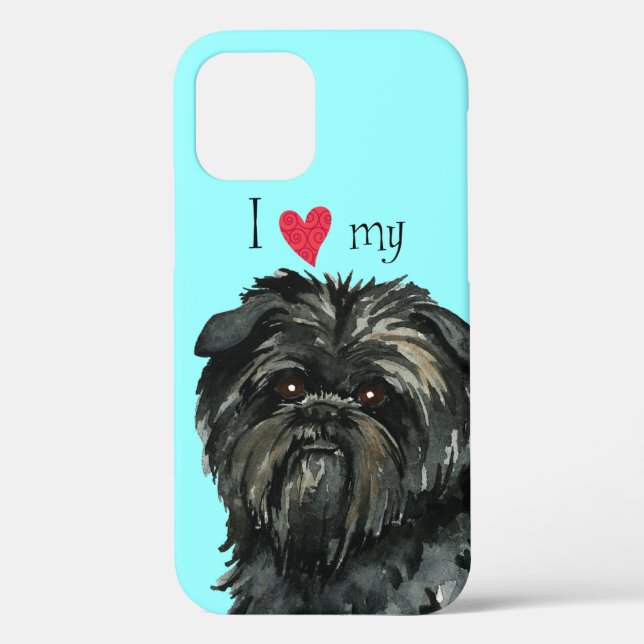 Funda De Case-Mate Para iPhone Amo a mi Affenpinscher (Reverso )