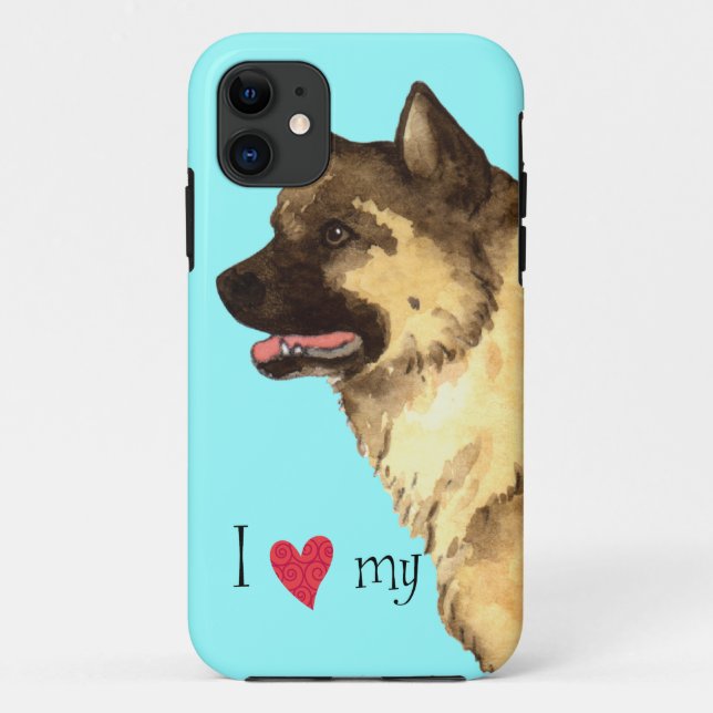 Funda De Case-Mate Para iPhone Amo a mi Akita (Reverso)