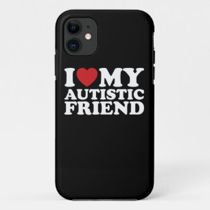 Funda Para iPhone 11 Amo a mi amigo autista Corazón de autismo