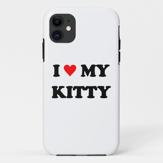 Funda De Case-Mate Para iPhone Amo a mi gatito (Reverso)
