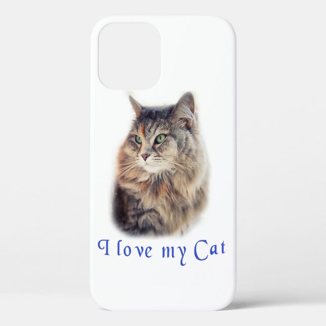 Funda De Case-Mate Para iPhone Amo a mi gato (Reverso )